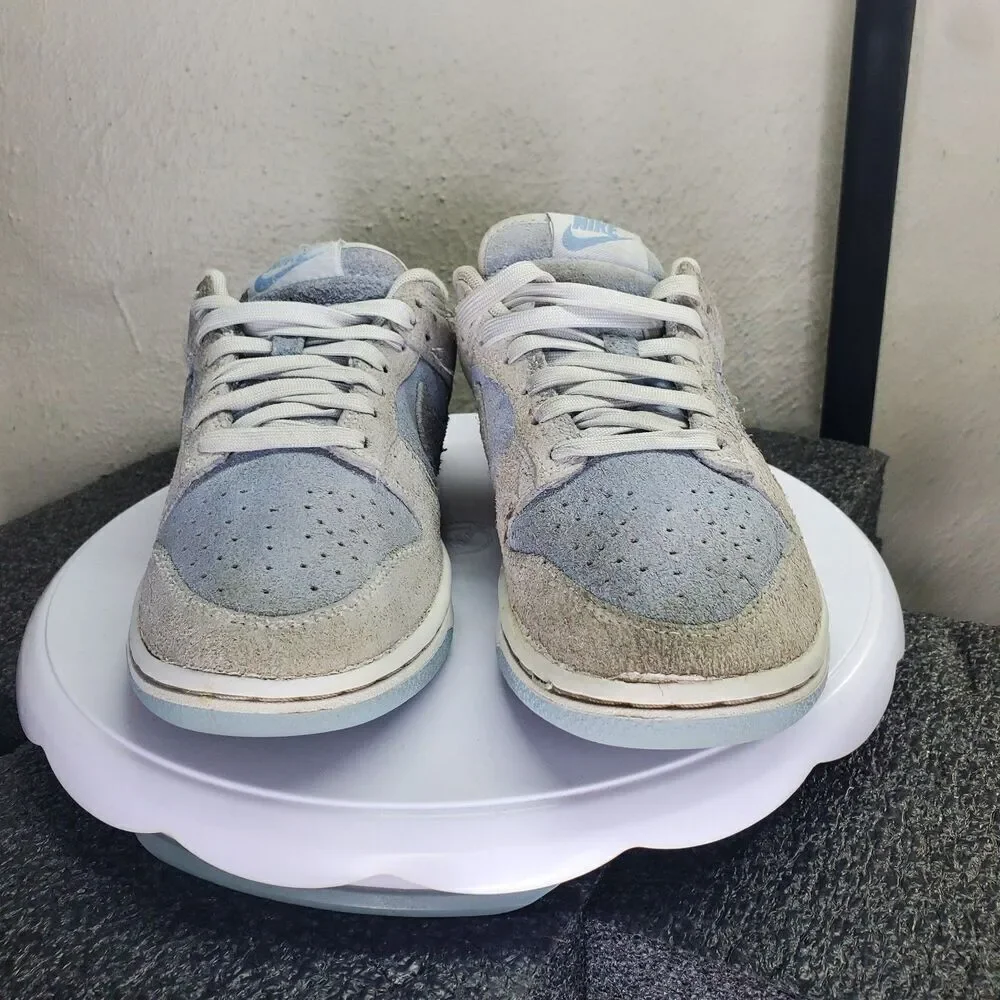 Nike Shoes Dunk Low FZ3779-025 Sneaker Women's 6 Grey Fog Light Blue Suede